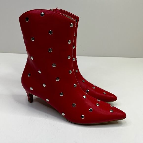 New York & Company Krissette Dress boots red silver - 7 - Picture 3 of 11